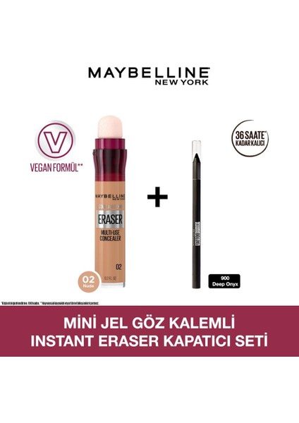 Maybelline Mini Jel Göz Kalemli Instant Eraser Kapatıcı Seti - 02 Nude