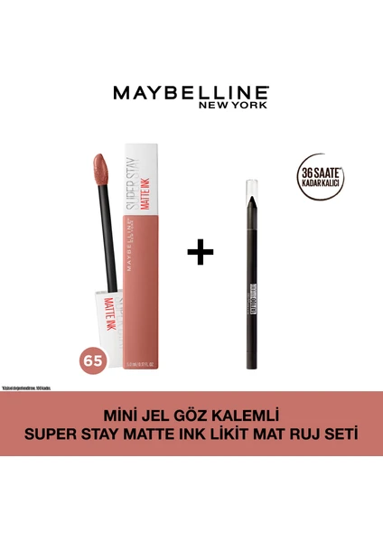 Maybelline Mini Jel Göz Kalemli  Matte Ink Likit Mat Ruj Seti - 65 Seductress