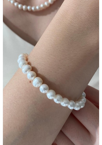 BIRINCI1926 925 Ayar Gümüş Kadın Sıralı Inci Kolye Bileklik Küpe Set modelleri