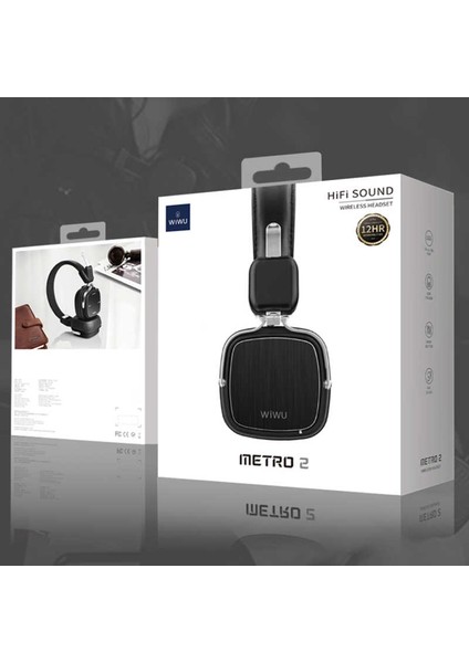 Metro 2 Kablosuz Kulak Üstü Kulaklık Mikrofonlu Bluetooth V4.1 Hi-Fi Superior Wireless