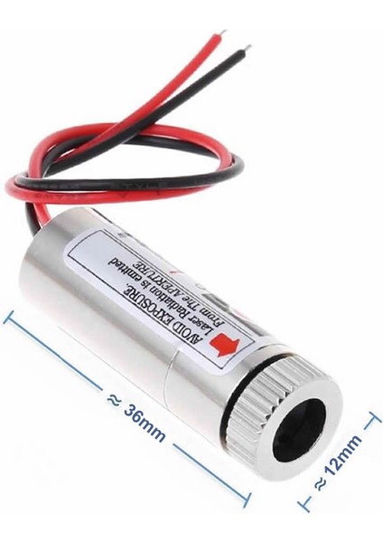 Roba Artı Lazer Modül Kırmızı 650NM 3-5V 5mw 650NM Pointer Lens Odak