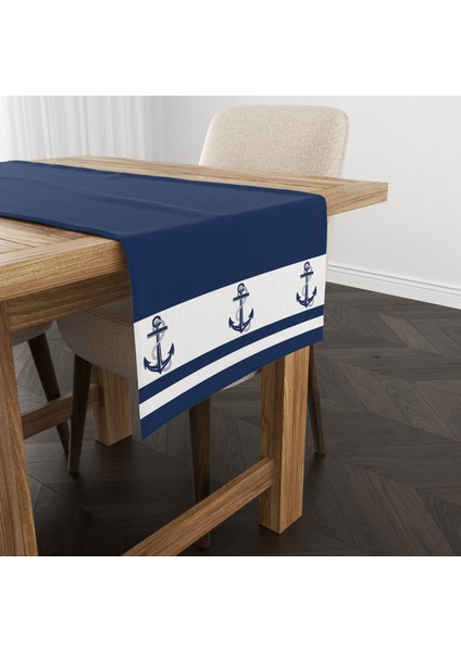 Uçları Çapa Deseni Baskılı Lacivert Marin Runner fiyatları