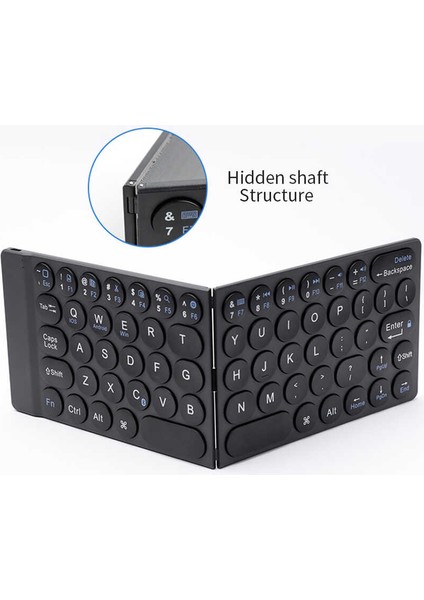 Fmk-01 Mini Keyboard Katlanabilen Ultra Ince Bluetooth Klavye & Taşıma Çantası & Stand