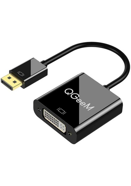 QG-HD24 DVI To Display Port Dönüştürücü Adaptör 4K 30Hz Görüntü Aktarım