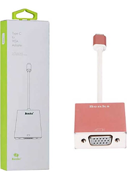 Type-C To VGA Dönüştürücü Adaptör USB 3.1 1080P 10 Gbps