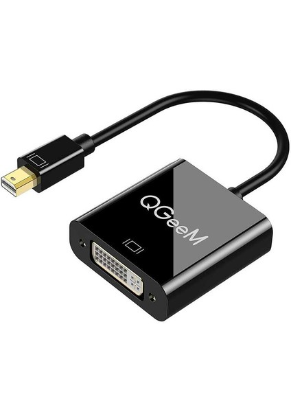 Qgeem QG-HD27 DVI To Mini Display Port Dönüştürücü Adaptör 4K 30Hz Görüntü Aktarım