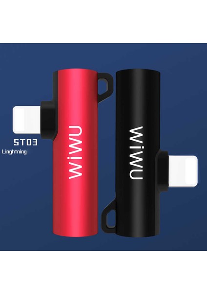 ST03 Lightning 3.5 mm Aux Kulaklık ve Şarj Dönüştürücü Ses Adaptörü