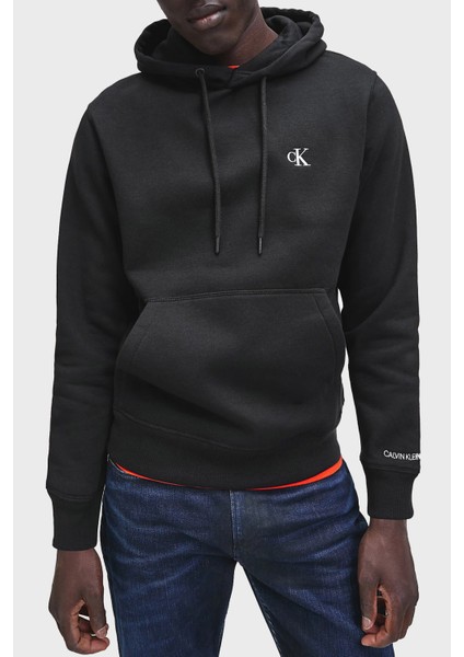 Pamuklu Kapüşonlu Kanguru Cepli Regular Fit Sweatshirt