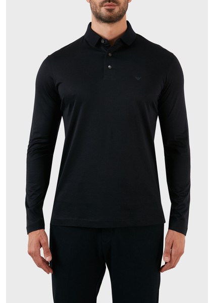 Pamuklu Slim Fit Uzun Kollu Düğmeli Polo T Shirt Erkek Polo T Shirt 8N1F97 1juvz 0920