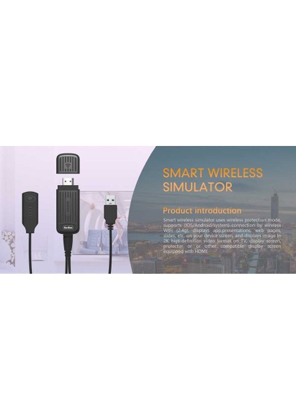 Go Des GD-DM566 Kablosuz HDMI Görüntü Aktarıcı Wireless 2.4ghz W-Fi Bağlantı