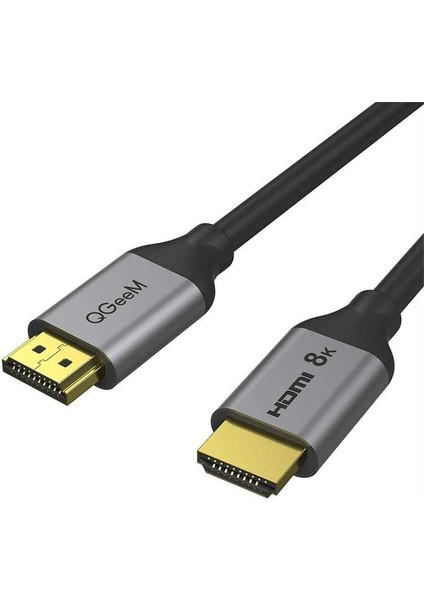 Qgeem QG-AV17 4K 120Hz / 8k 60Hz HDMI Kablo 305 cm 48 Gbps HDMI 2.1 Görüntü Aktarım