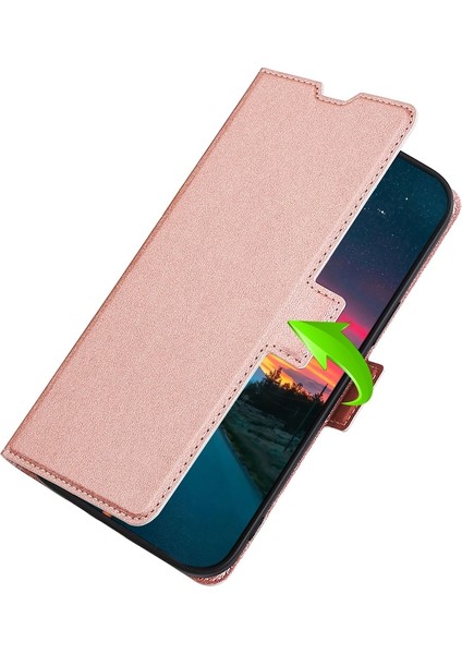 Ulefone Note İçin 13P Ultra Yetenekli Yan Toka Pu + Tpu Deri Telefon Kılıfı - Pembe (Yurt Dışından)