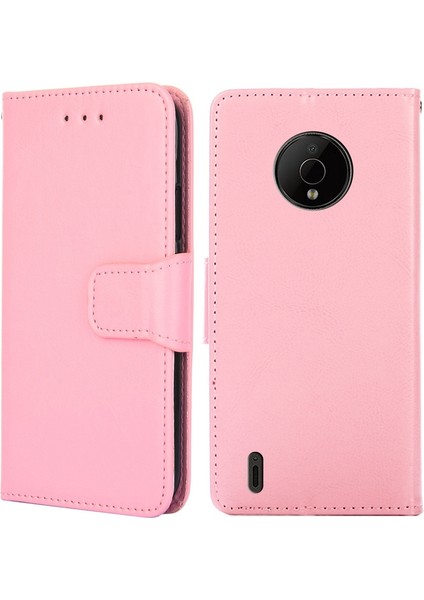 Nokia C200 Kristal Doku Deri Telefon Kılıfı - Pembe (Yurt Dışından)