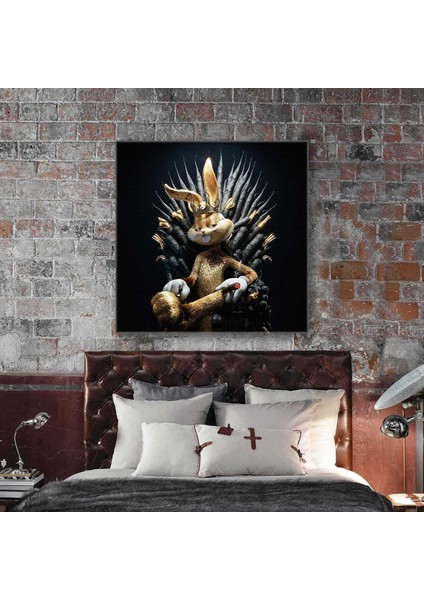 Altın Taçlı Bugs Bunny Kanvas Tablo