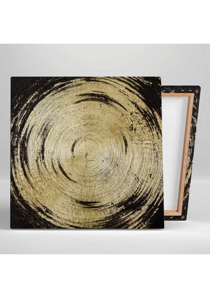 Gold Spiral Fırça Izi Kanvas Tablo fiyatları