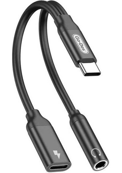 Go Des GD-UC317 Type-C To 3.5 mm Aux Kulaklık ve Şarj Dönüştürücü Ses Adaptörü