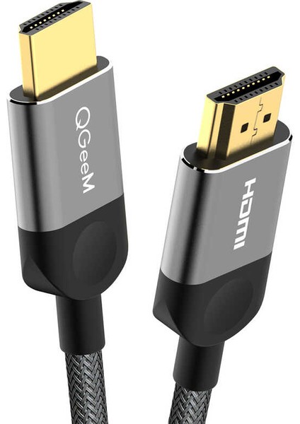 Qgeem QG-AV14 4K HDMI Kablo 150 cm 18 Gbps HDMI 2.0 Görüntü Aktarım Kablosu