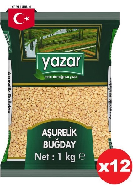Yerli Aşurelik Buğday 1 Kg. x 12 Paket