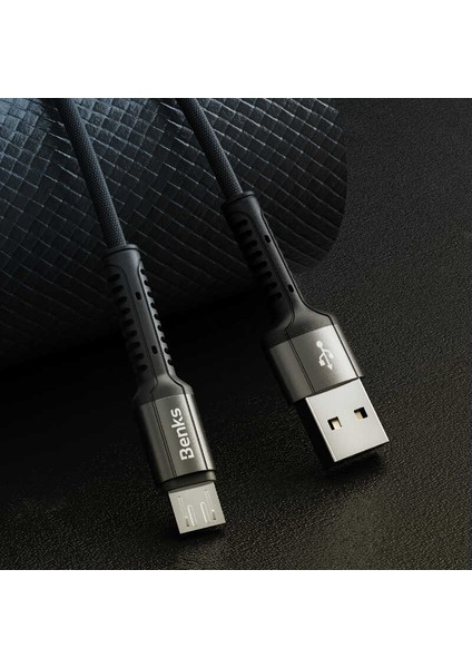 D39 Micro USB Kablo 2A Hızlı Şarj Kablosu 120 cm Data Kablo Halat Tasarım