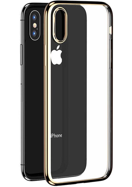 Apple iPhone Xs Max 6.5 Köşeleri Parlak Renkli Benks Magic Glitz Transparent Kapak