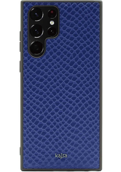 Galaxy S22 Ultra Kılıf Kajsa Pearl Pattern Hakiki Deri Kapak