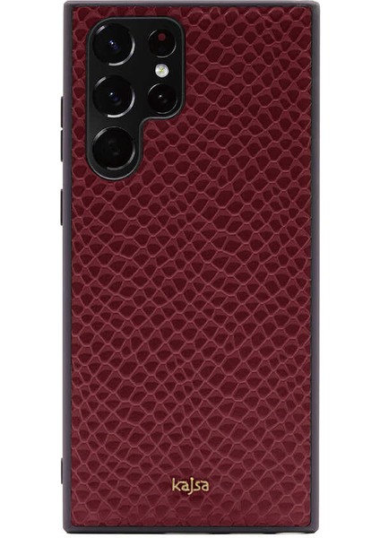 Galaxy S22 Ultra Kılıf Kajsa Pearl Pattern Hakiki Deri Kapak fiyatları