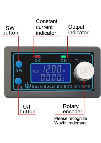 Zk-5kx 0.6-36V 5A Ekranlı Voltaj Düşürücü - Yükseltici Modül modelleri
