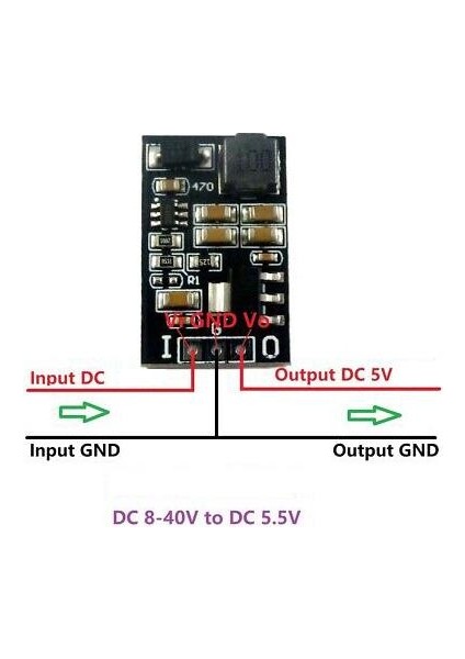 8-40V'TAN 5V'A 1A Voltaj Düşürücü Regülatör Kartı modelleri