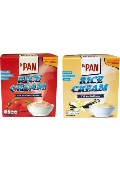 Dr. Pan Pirinç Kreması Çilek ve Vanilya Aromalı 2 x 400 gr