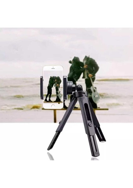 2 Kademeli Masaüstü Telefon Tutucu Stand Akıllı Tripod Siyah 2 Kademeli Tripod fırsatları