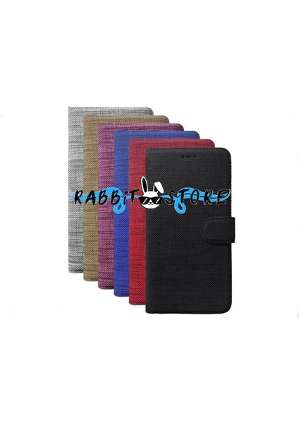 Rabbit Store Samsung A31 Kılıf Kumaş Cüzdan Kılıf Kapaklı Kılıf