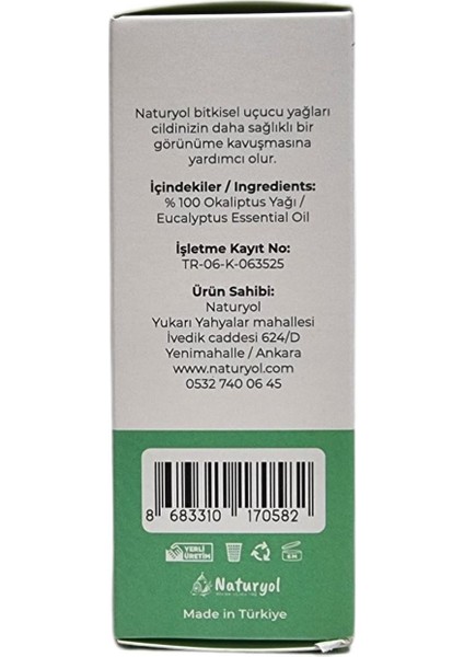 Okaliptus Yağı Yüzde 100 Doğal 10 ml