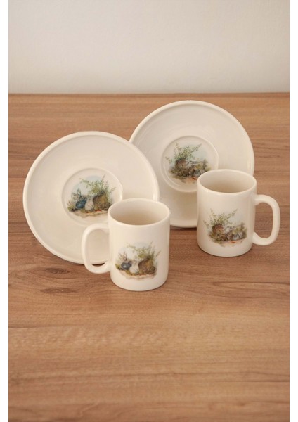 Tavşan Iki Kişilik Kahve Fincan Takımı