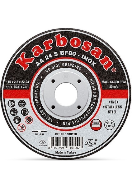 Inox Kesici 180 x 1,9 x 22 fiyatları