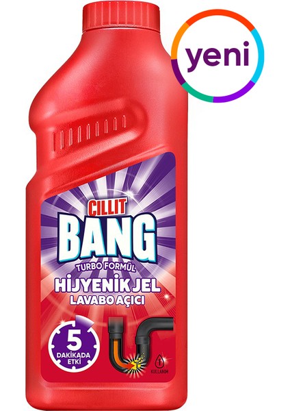 Cillit Bang Turbo Hijyenik Jel Lavabo Açıcı 500ML