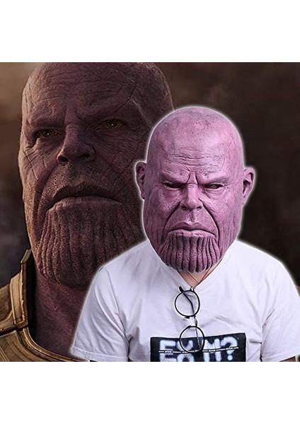 Halloween Cadılar Bayramı Kostümü Parti Thanos Lateks Maske (Yurt Dışından)