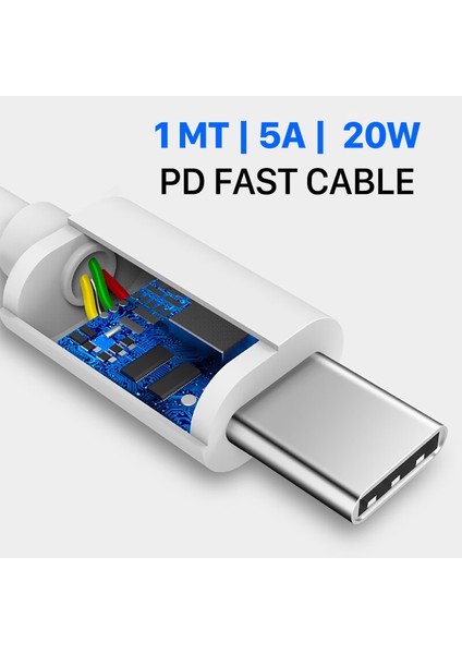 Type C To Type C Pd 20W 5A 1 Metre Hızlı Şarj Kablosu iPhone iPad ile Uyumlu CA-104 fiyatları