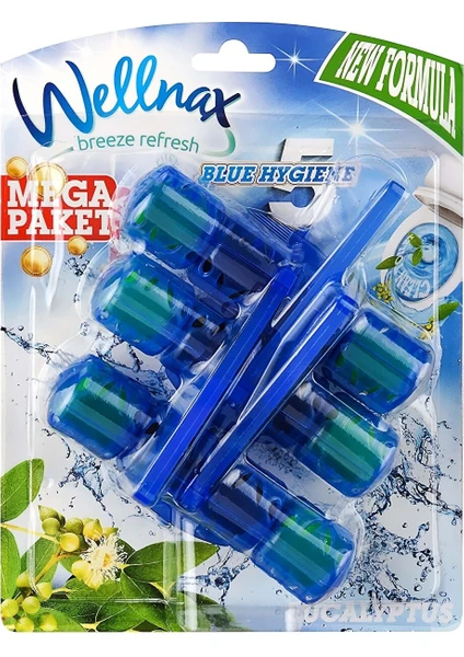 Wellnax Breeze Refresh Wc Klozet Blok Okaliptus Ferahlığı 3'lü Mavi Paket - Wc Klozet Bloğu Okaliptus  3'lü Mavi Paket X1