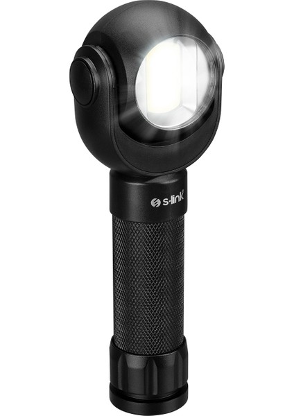 SL-F860 3W COB+3W LED Pilli Dönebilen Çift Başlıklı Manyatik Tutuculu El Feneri