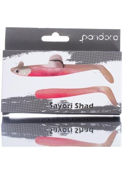 Sayori Shad 8 cm 12 gr Striped Glow Pink Silikon Yem