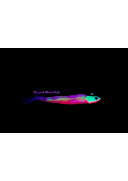 Sayori Shad 8 cm 12 gr Striped Glow Pink Silikon Yem modelleri