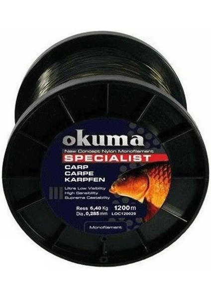 Okuma Carp Misina 1200M 0,340MM Kamuflaj 2 Ton Renk