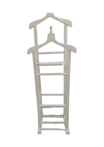 Dilsiz Uşak Çift Tepe Model Parlak Krem Lake Askılık Ahşap Kayın Torna Iskelet Kutuda Sevk El Yapım 19735