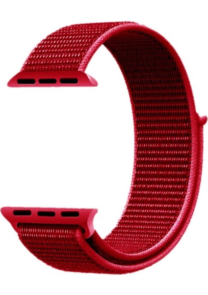 Apple Watch Uyumlu Kordon Kayış 7 - 6 - Se - 5 - 4 - 3 - 2 - 1 38MM 40MM 41MM - Kırmızı