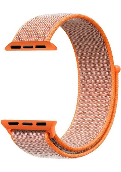 Apple Watch Uyumlu Kordon Kayış 7 - 6 - Se - 5 - 4 - 3 - 2 - 1 42MM 44MM 45MM - Turuncu