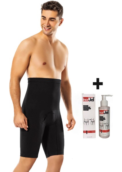 Toparlayıcı Siyah Korse Boxer ve Inceltici Jel