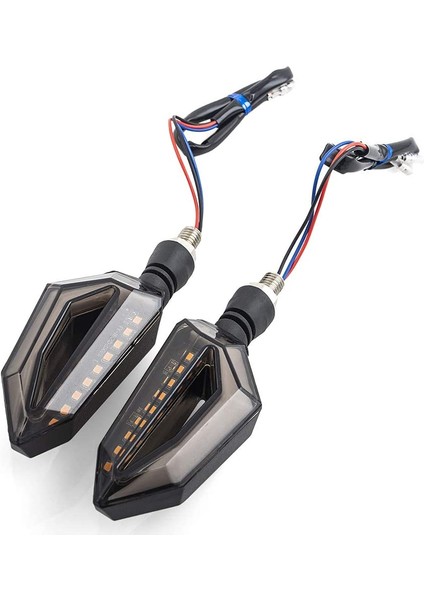 Amerikan Park Modüllü Çift Renk Motosiklet Sinyal LED Takımı 12V Drl Universal