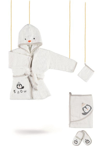 Bibaby Biorganic Frozen Penguıns Bornoz Takım 66296