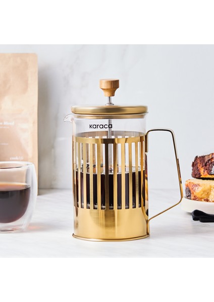 Stripe Borosilikat Cam French Press 800 ml