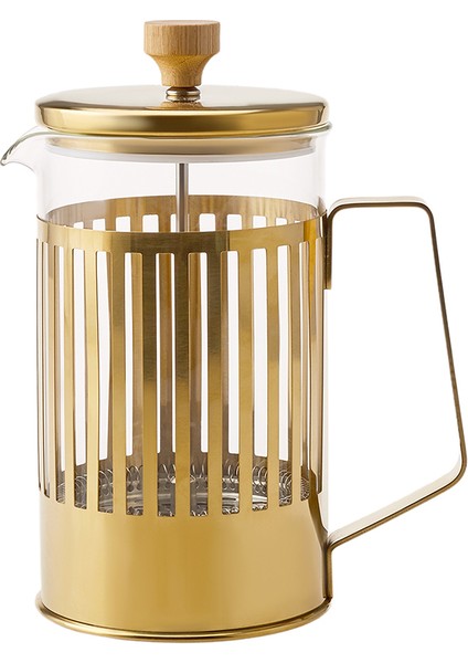 Stripe Borosilikat Cam French Press 800 ml